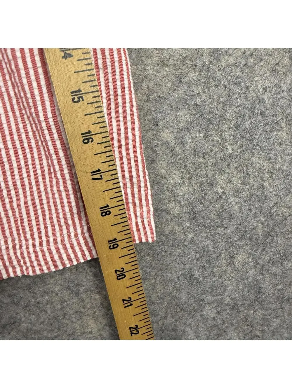 Sag Harbor Sport Red White Striped Seersucker Skort Size 16 Nautical Coastal 443